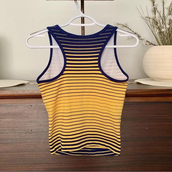 Adidas Vintage Blue and Yellow Striped Tank - Picture 6 of 13